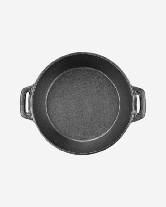 Fissman Shallow Casserole  Cast Iron Black 7 x 30cm