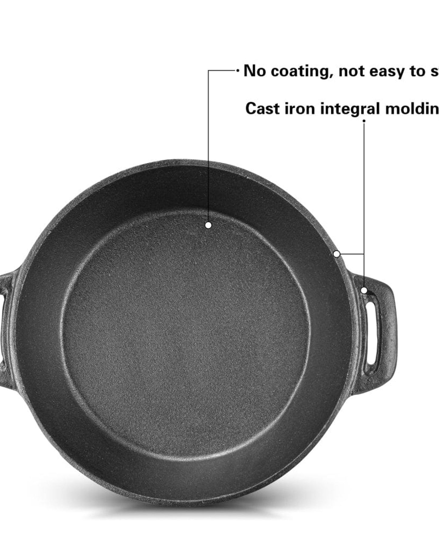 Fissman Shallow Casserole  Cast Iron Black 7 x 30cm
