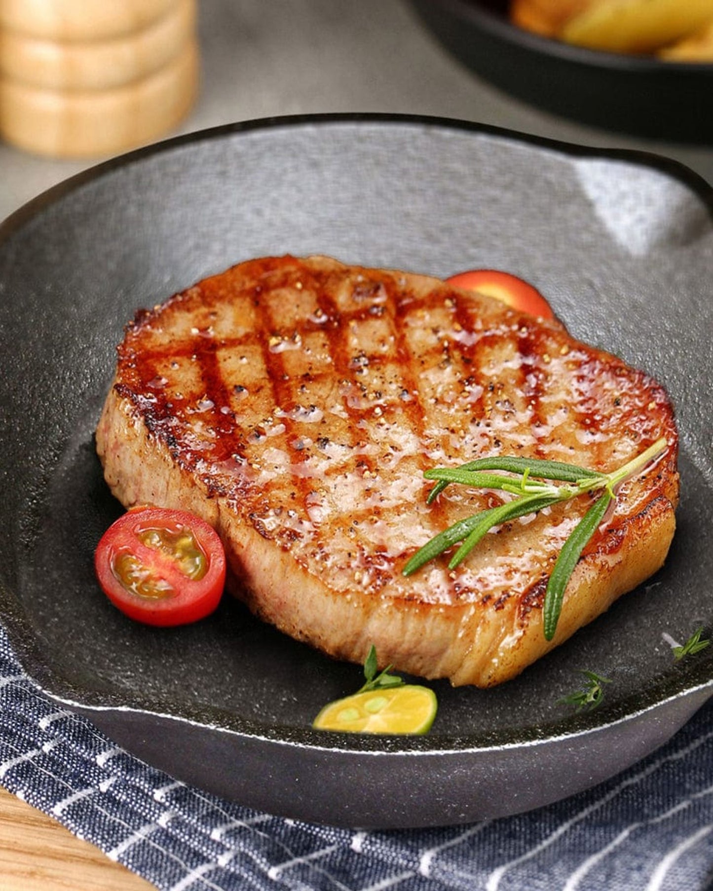 Fissman Frying Pan Non Stick Cast Iron For All Types Of Stoves Black 16x3.8cm