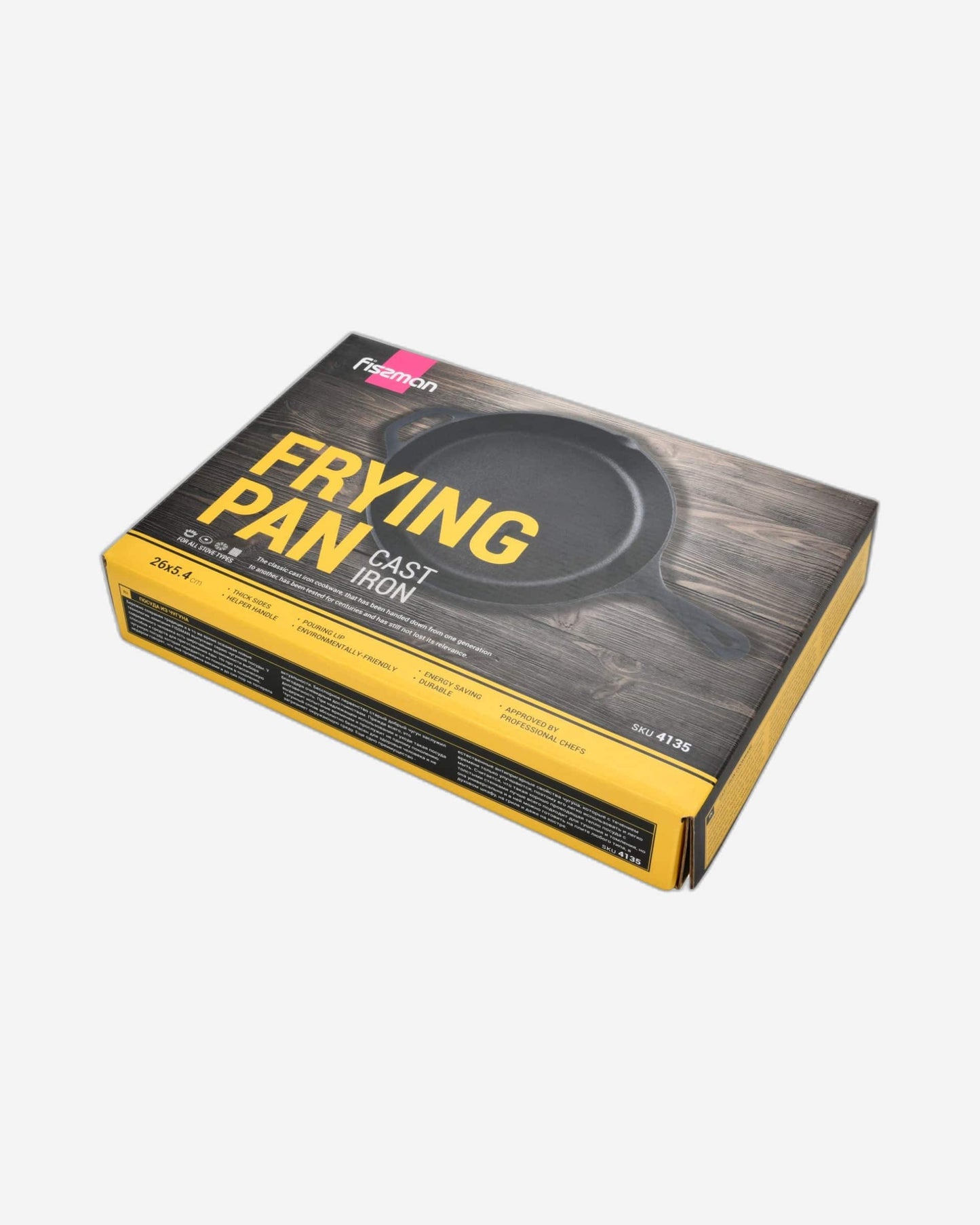 Fissman Frying Pan Cast Iron Black 26cm Helper