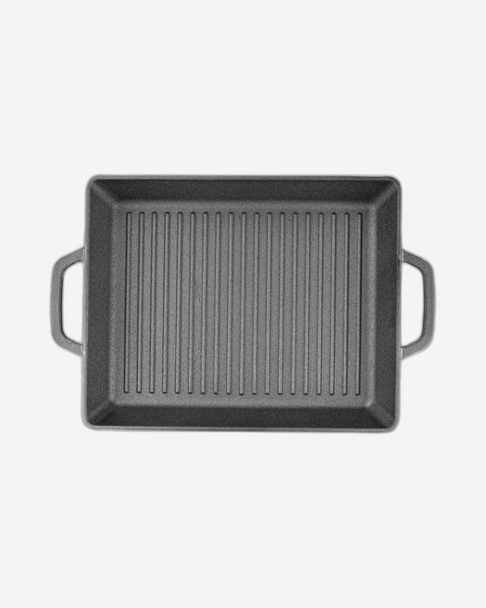 Fissman Grill Pan Cast Iron Rectangular Shape Black 32.5x27x4cm