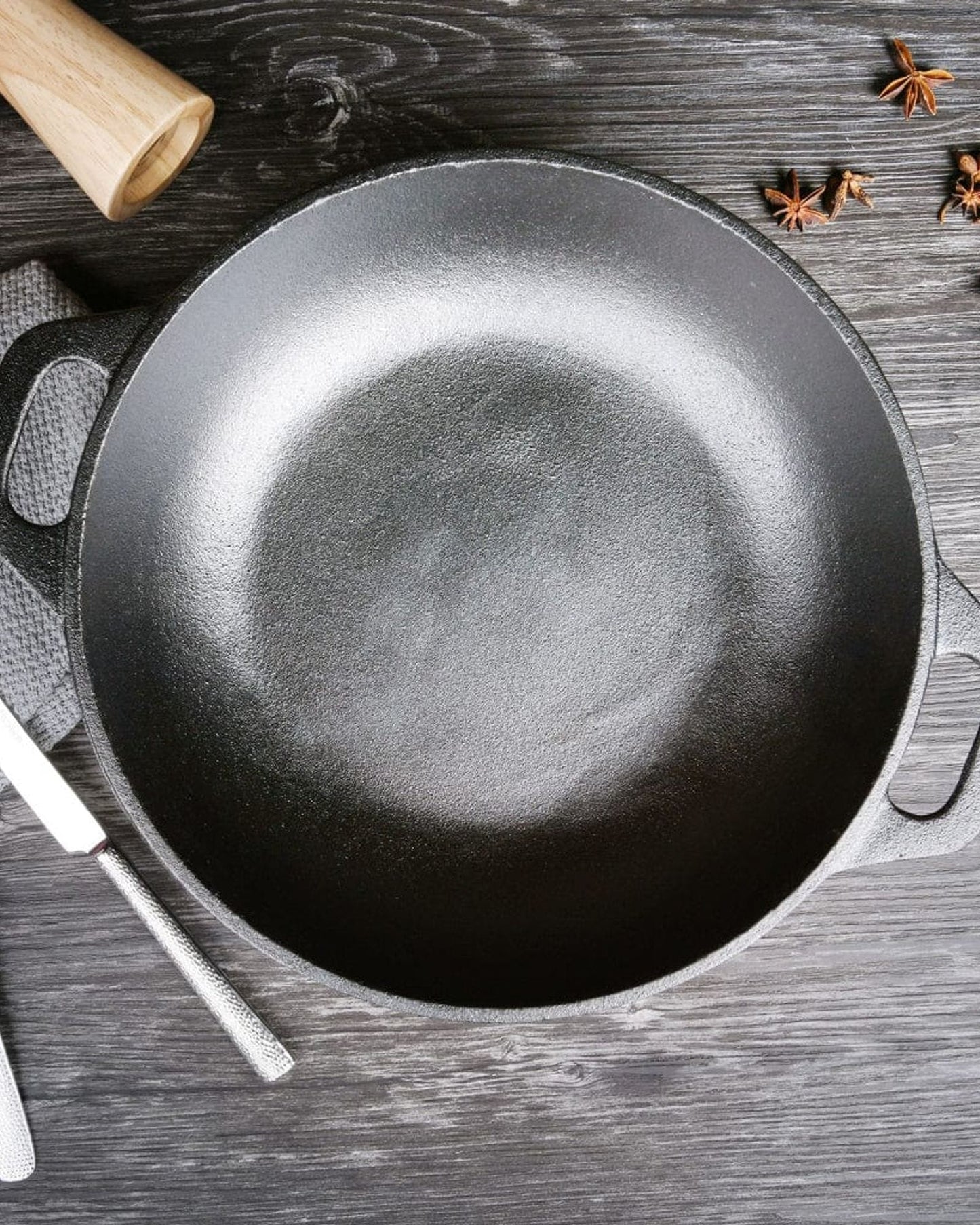 Fissman Casserole Cast Iron Black 27.3cm