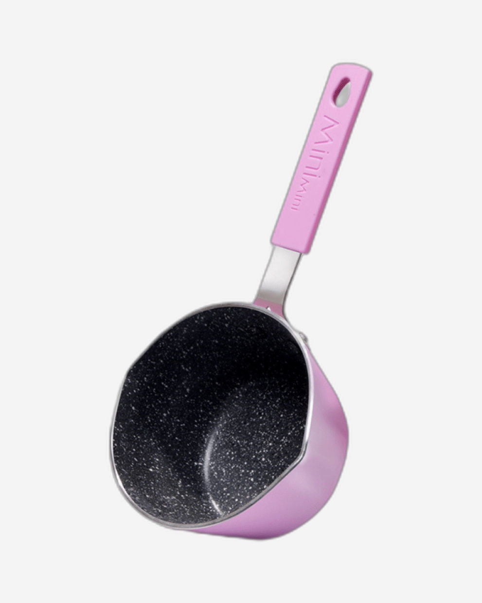 Fissman Sauce Pan Mini Chef With Aluminum Non Stick Touch Stone Coating Black/Pink 12x7cm/0.7Liters