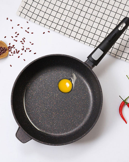 Fissman Frying Pan With Detachable Handle Rebusto Series Aluminum With Non-Stick Coating Black 24cm