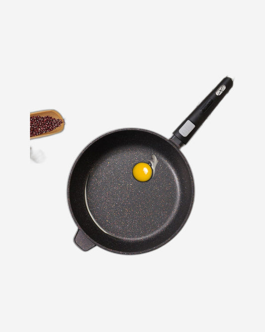 Fissman Deep Frying Pan With Detachable Handle Rebusto Series Platinum Coated Non Stick Dark Brown/Black 28x7.4cm