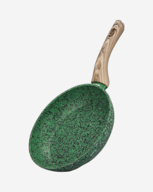 Fissman Frying Pan Malachite Series with Induction Bottom Aluminum Non-Stick Green/Brown 20x4.5cm