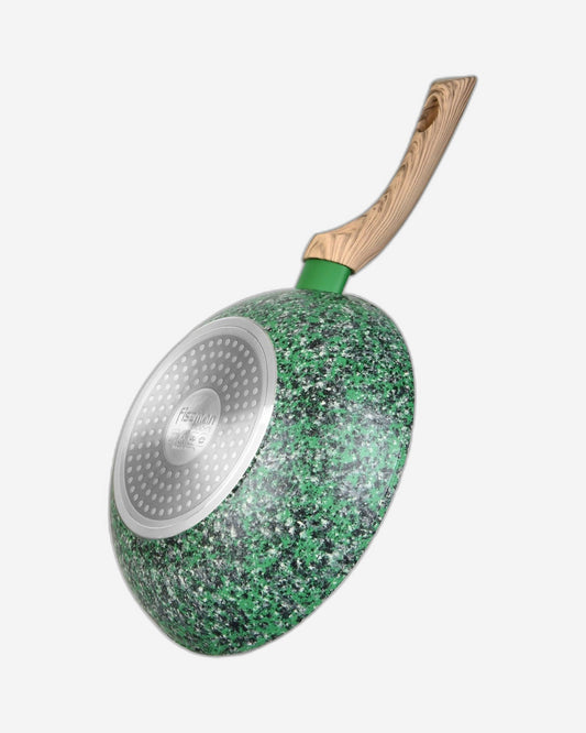 Fissman Wok Pan Malachite Series With Induction Bottom Aluminum Non-Stick Green 24x7cm