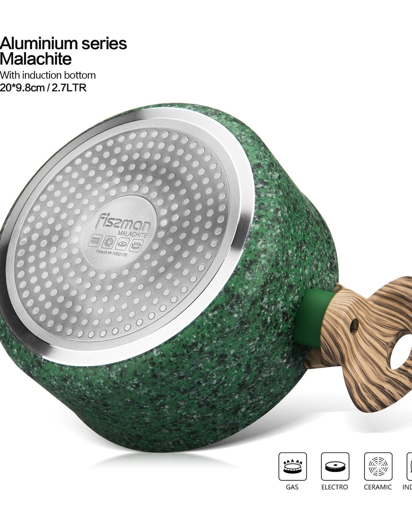 Fissman Stockpot Malachite Aluminum Green/Brown