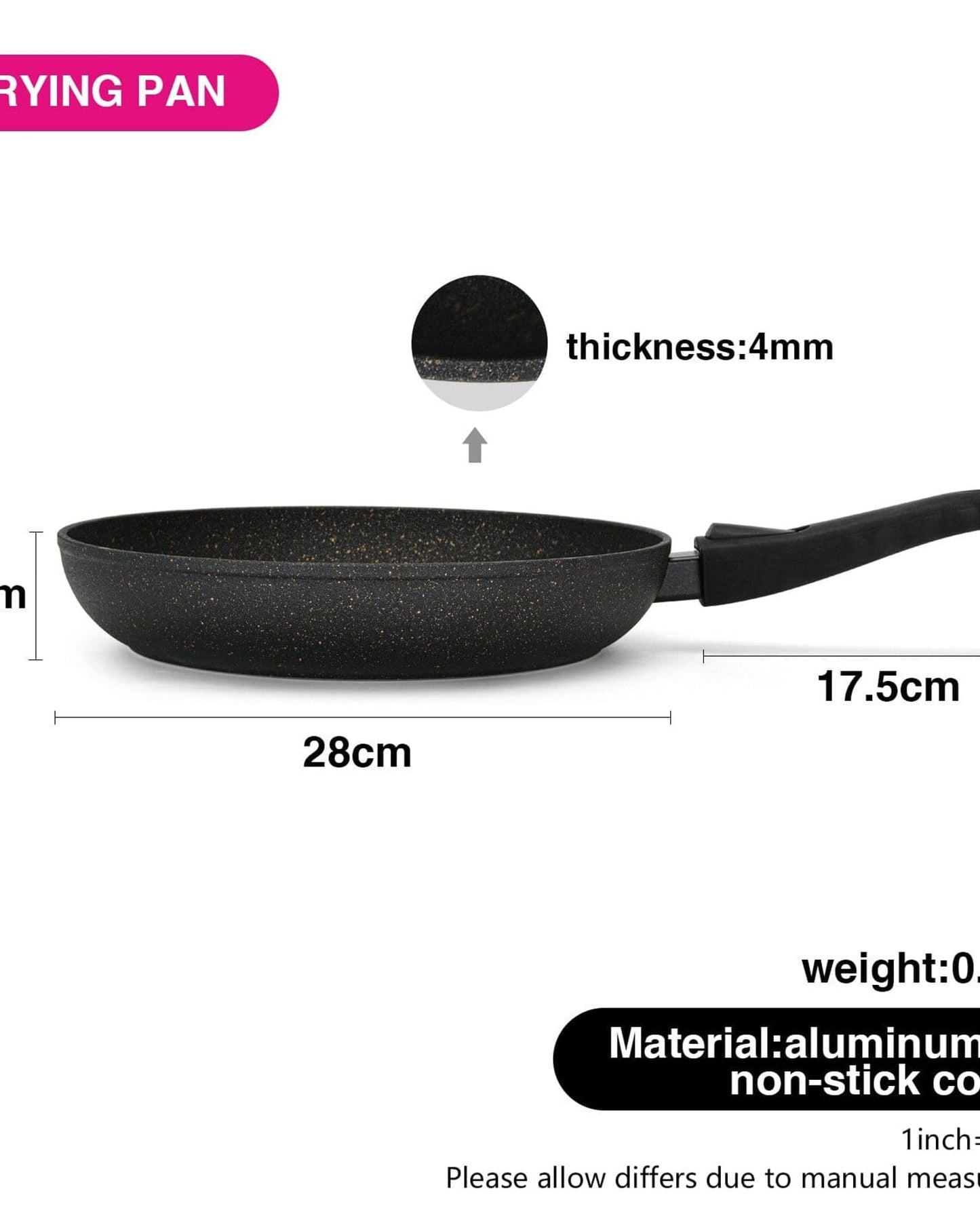 Fissman Frying Pan Cosmic Aluminum Black 28cm