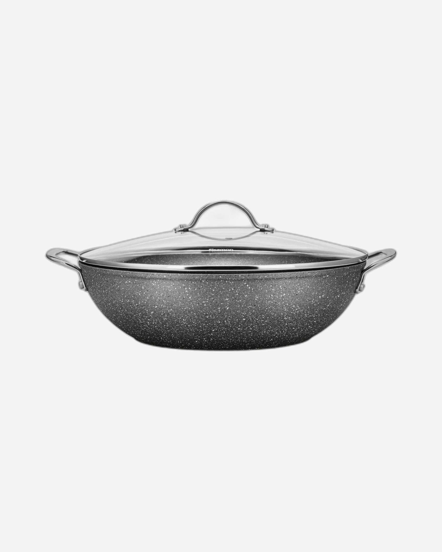 Fissman Wok Pan Moon Stone Aluminum Silver 5.6L