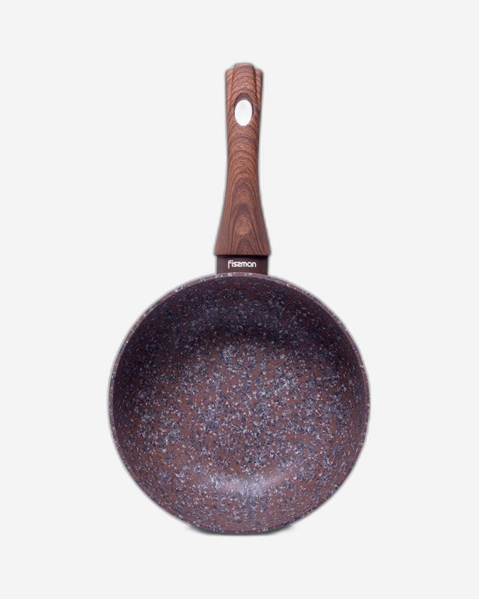 Fissman Deep Frying Pan Magic Brown Aluminum Chocolate 24cm