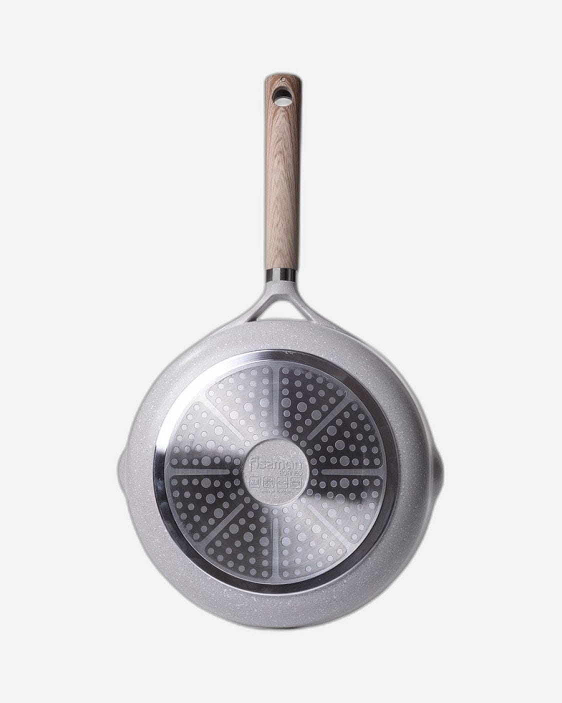 Fissman Deep Frying Pan Borneo Aluminum Grey/Beige 28cm