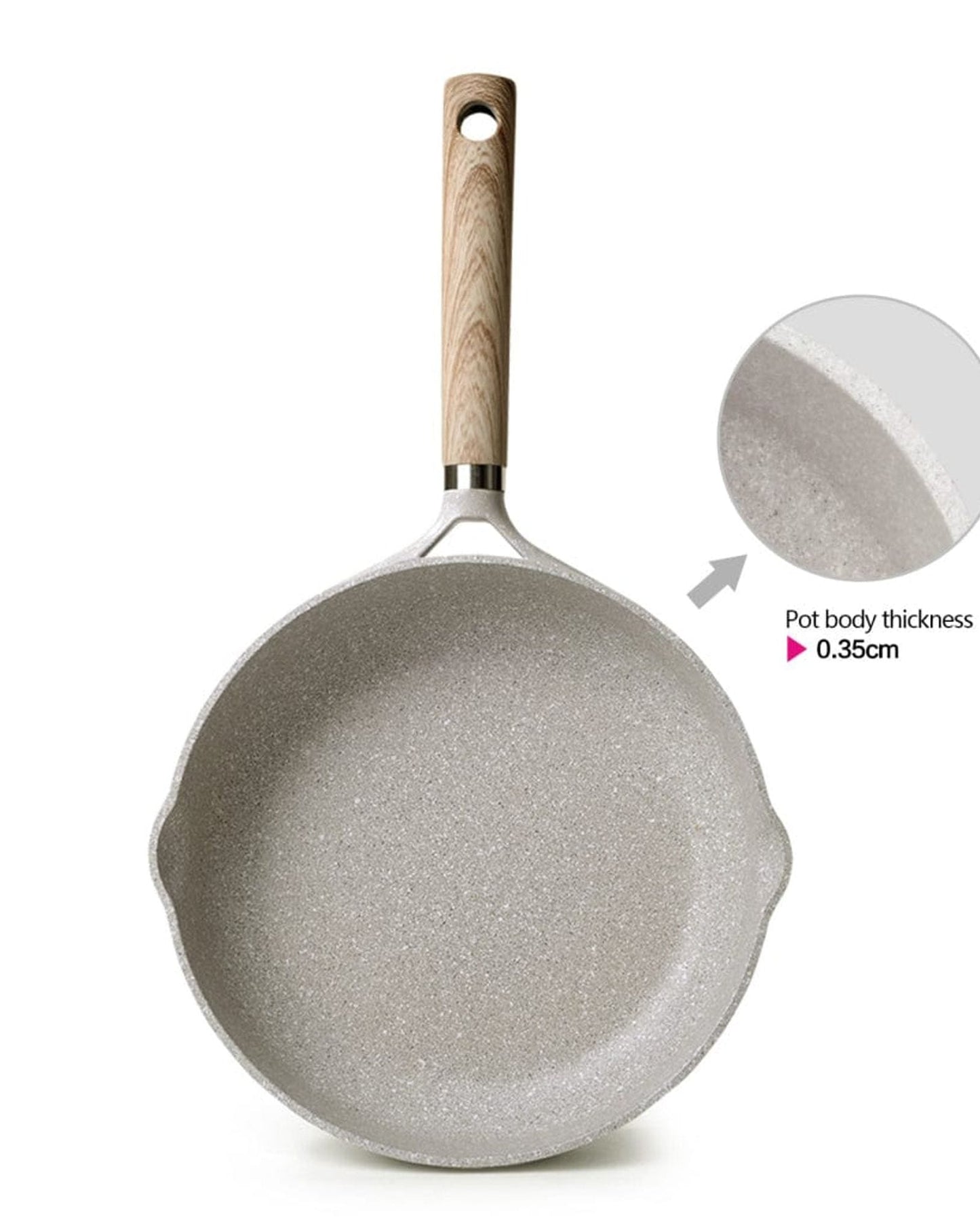 Fissman Deep Frying Pan Borneo Aluminum Grey/Beige 28cm