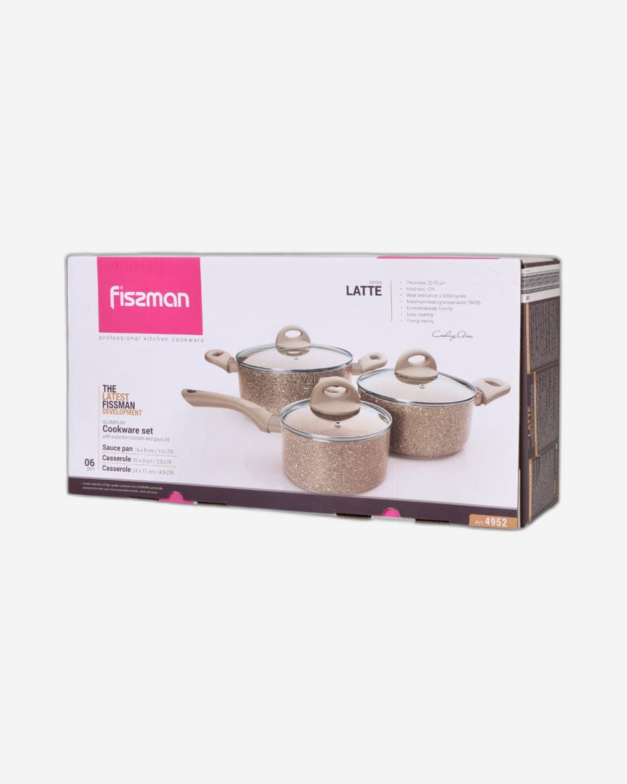 Fissman Cookware Latte Aluminum 6Pc