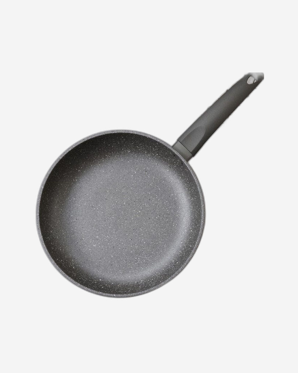 Fissman Deep Frying Pan 24x6cm Grey Stone Series Aluminum and Non- Stick Coating