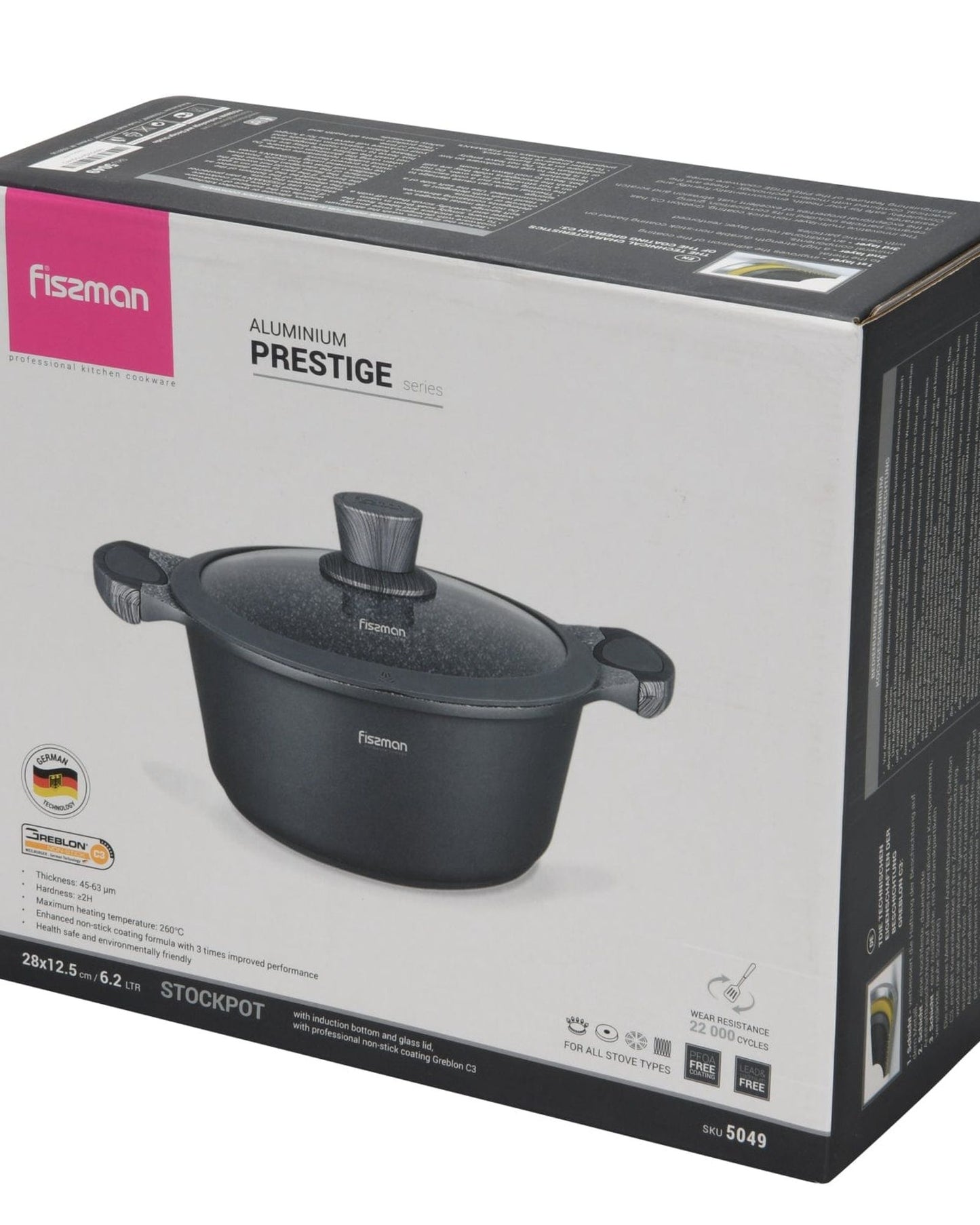 Fissman Casserole Prestige Black 6.2L