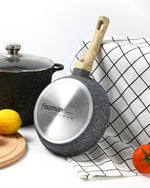 Fissman Non Stick Deep Frying Pan Black/Beige 26x5.7cm