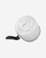 Fissman Whistling Double Wall Saucepan 11x14cm/1.1LTR Silver/Black