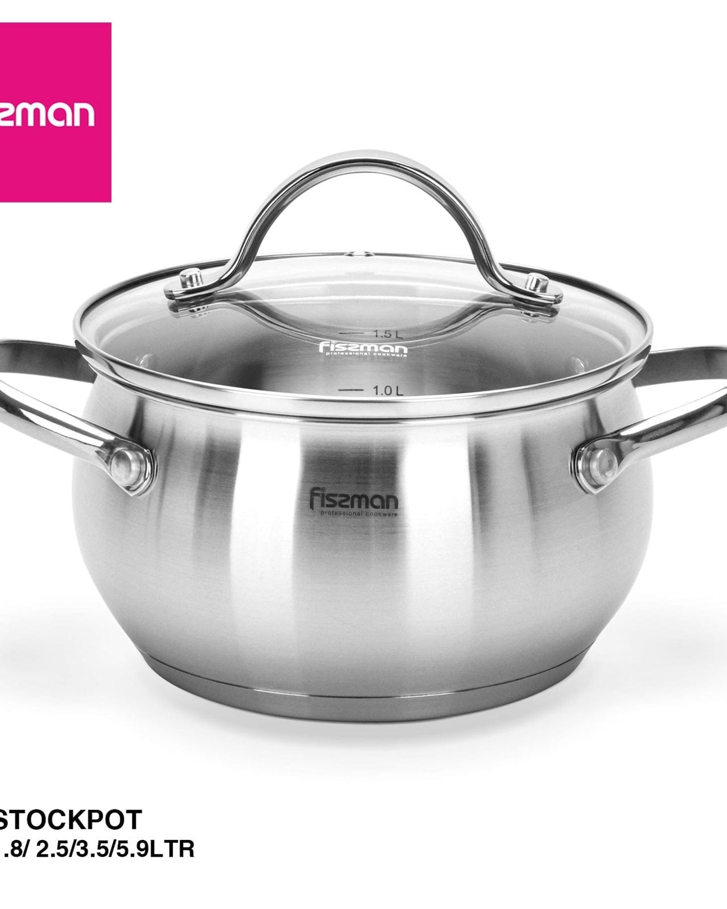 Fissman Martinez Stoc kPot With Lid Silver 16 x 9cm