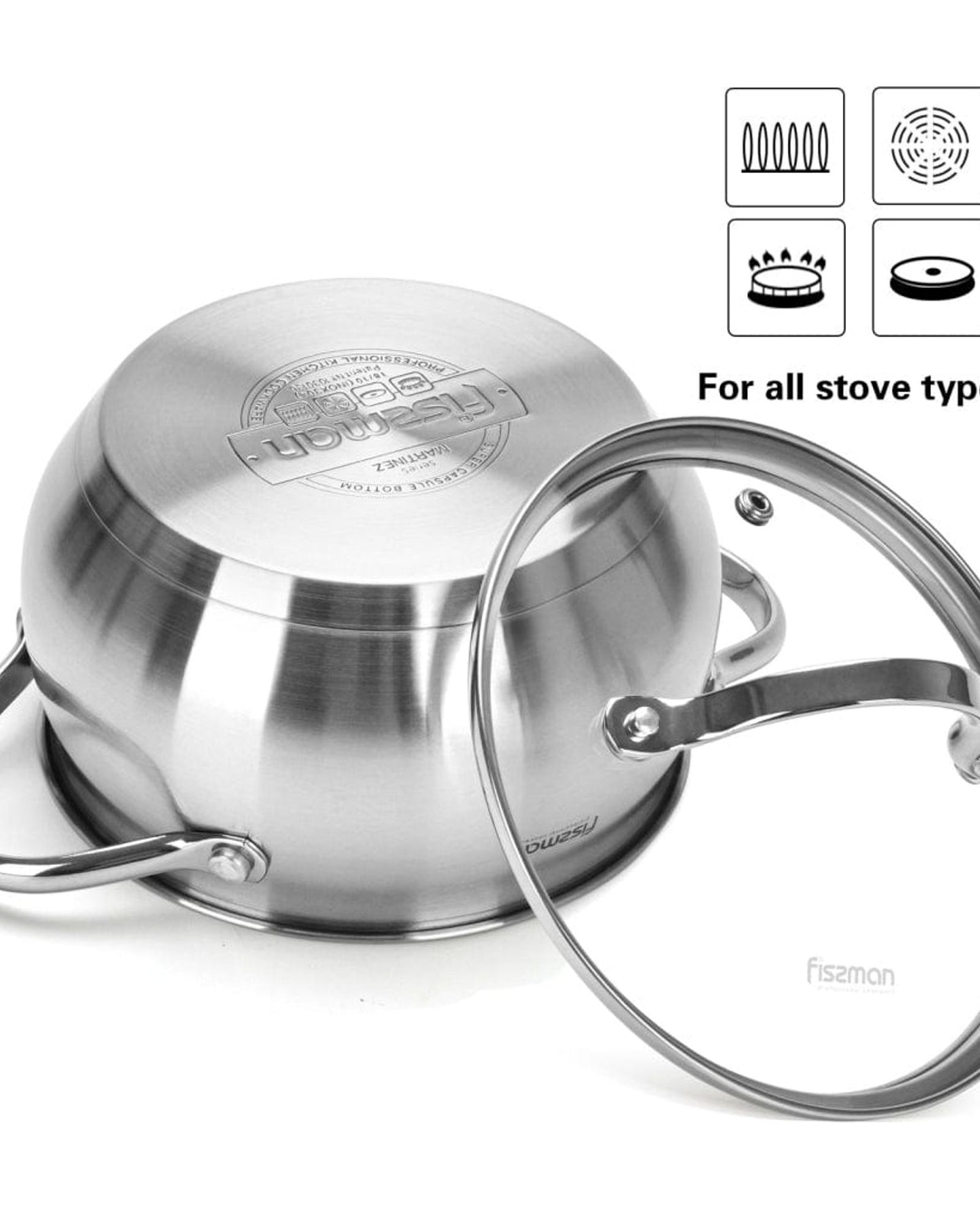 Fissman Stockpot Martinez Silver 5.9L