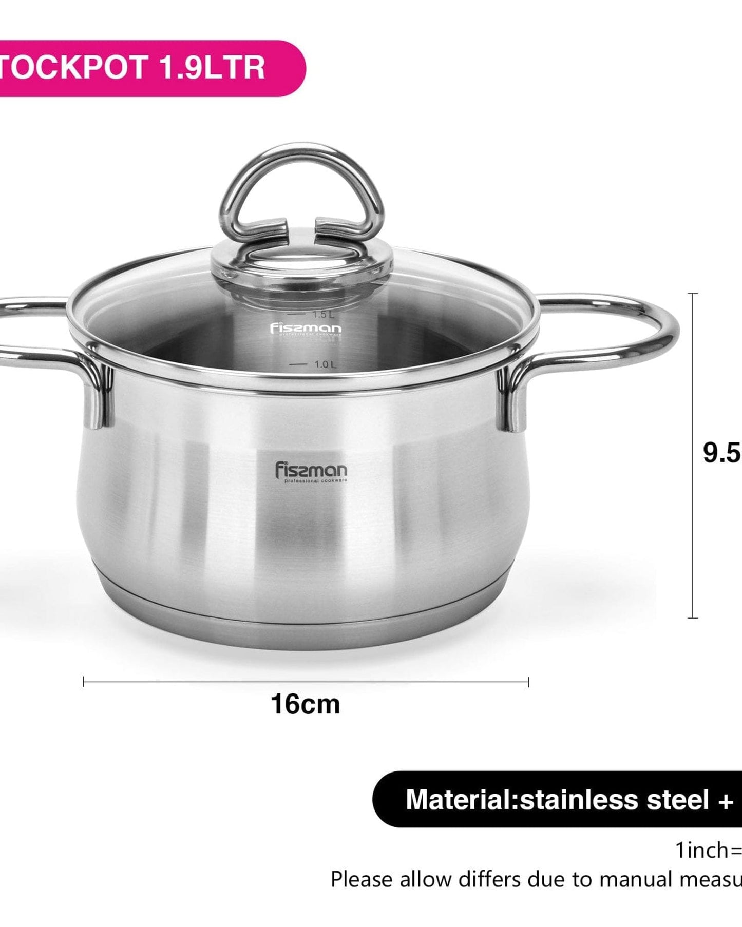 Fissman Saucepan Monica Silver 1.9L