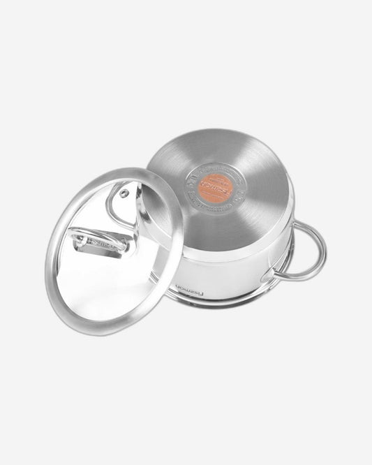 Fissman Benjamin Stainless Steel Casserole With Lid Silver 18?10cm