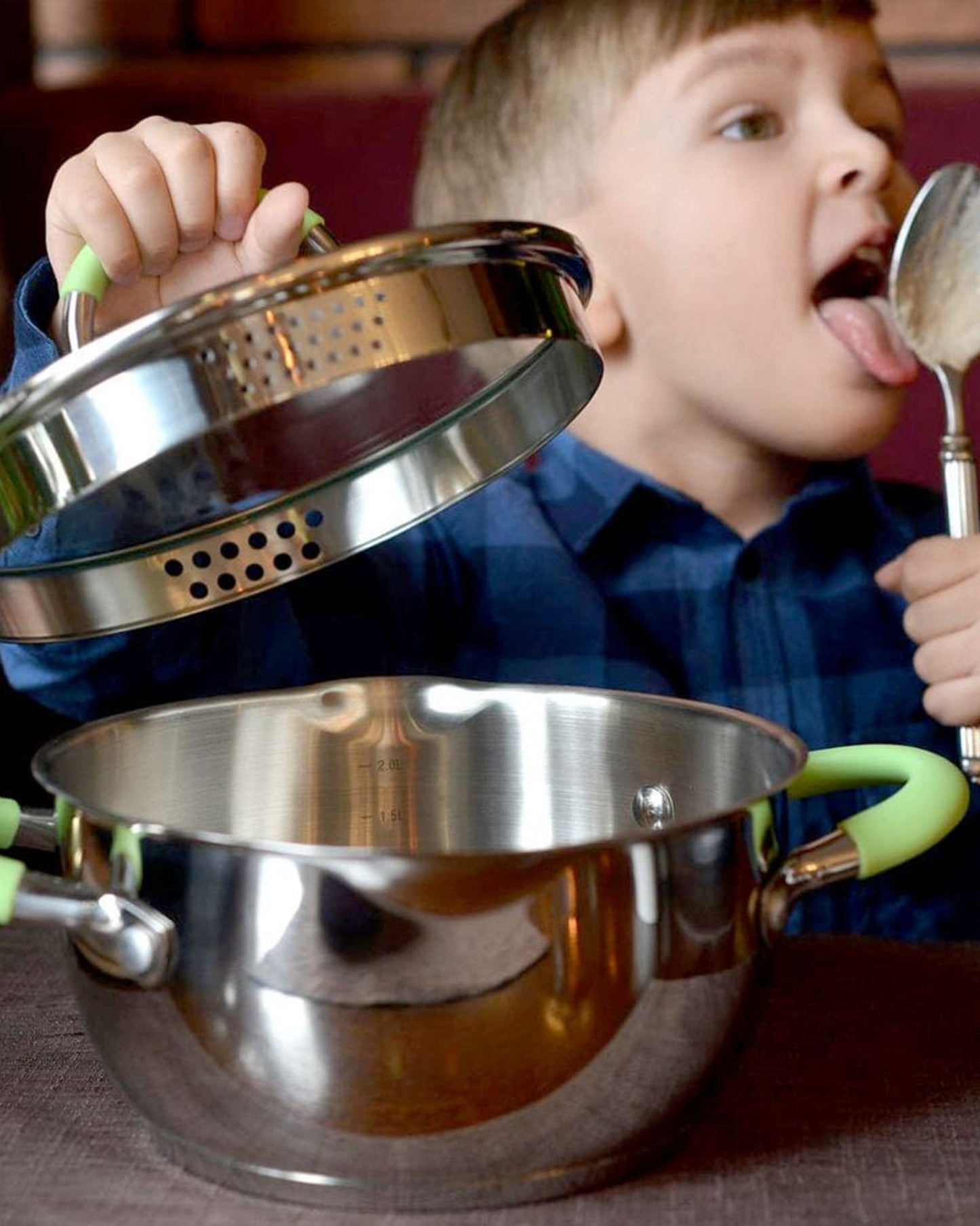 Fissman Stainless Steel Casserole with Glass Lid Silver 18x9cm