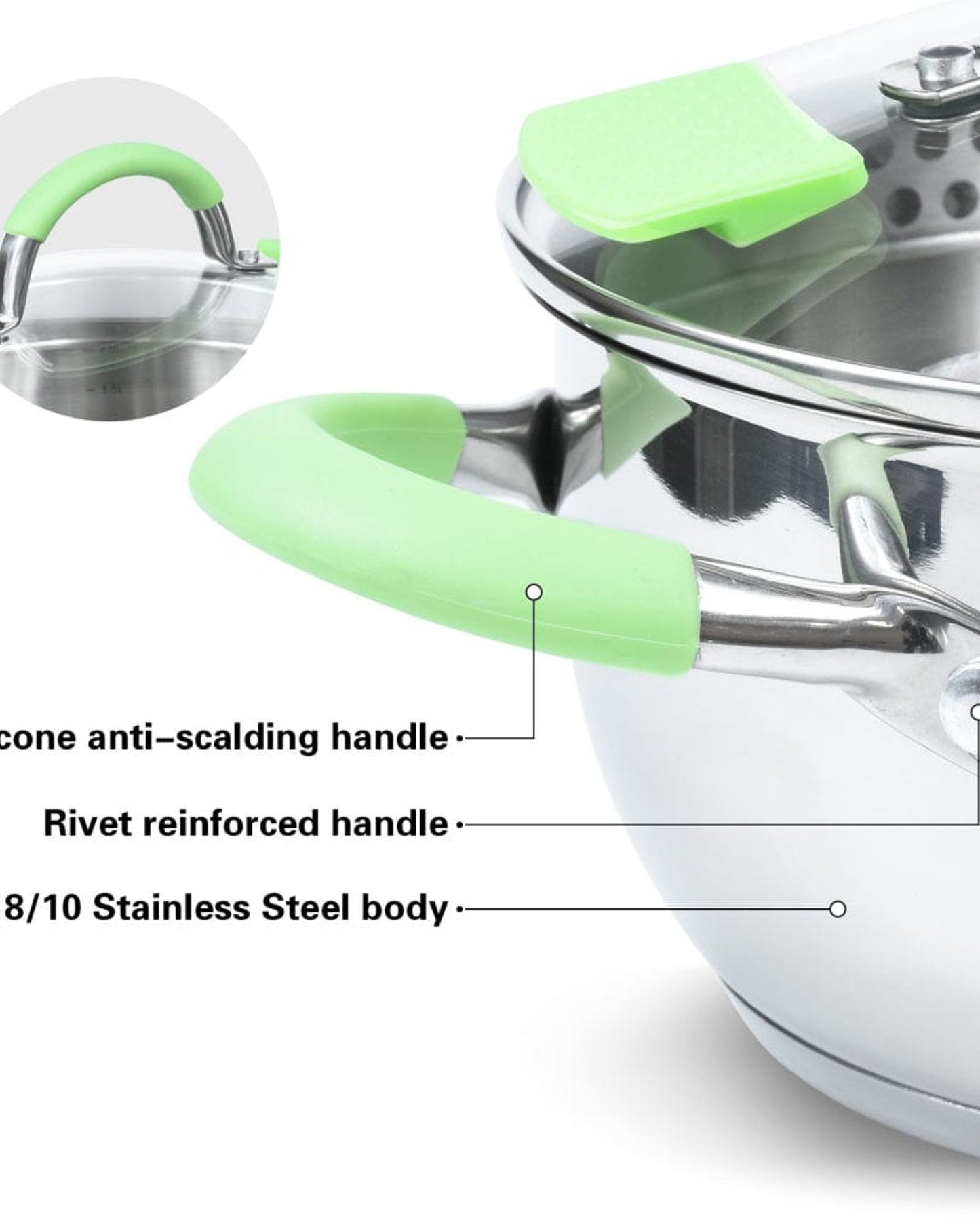 Fissman Charlotte Casserole With Glass Lid Multicolour 24x12.5cm