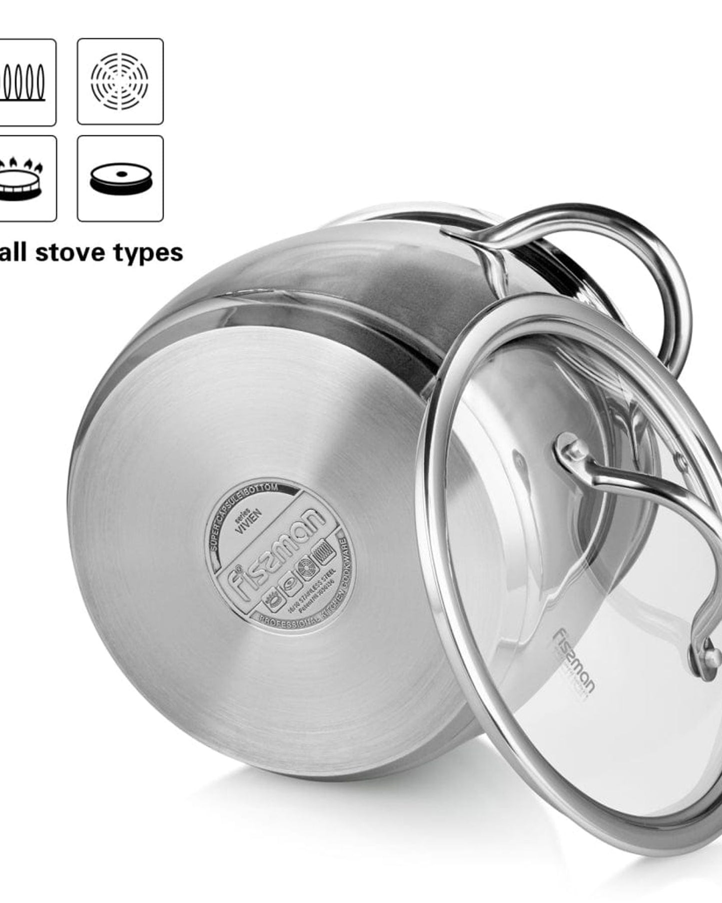 Fissman Stockpot Vivien Silver 20cm