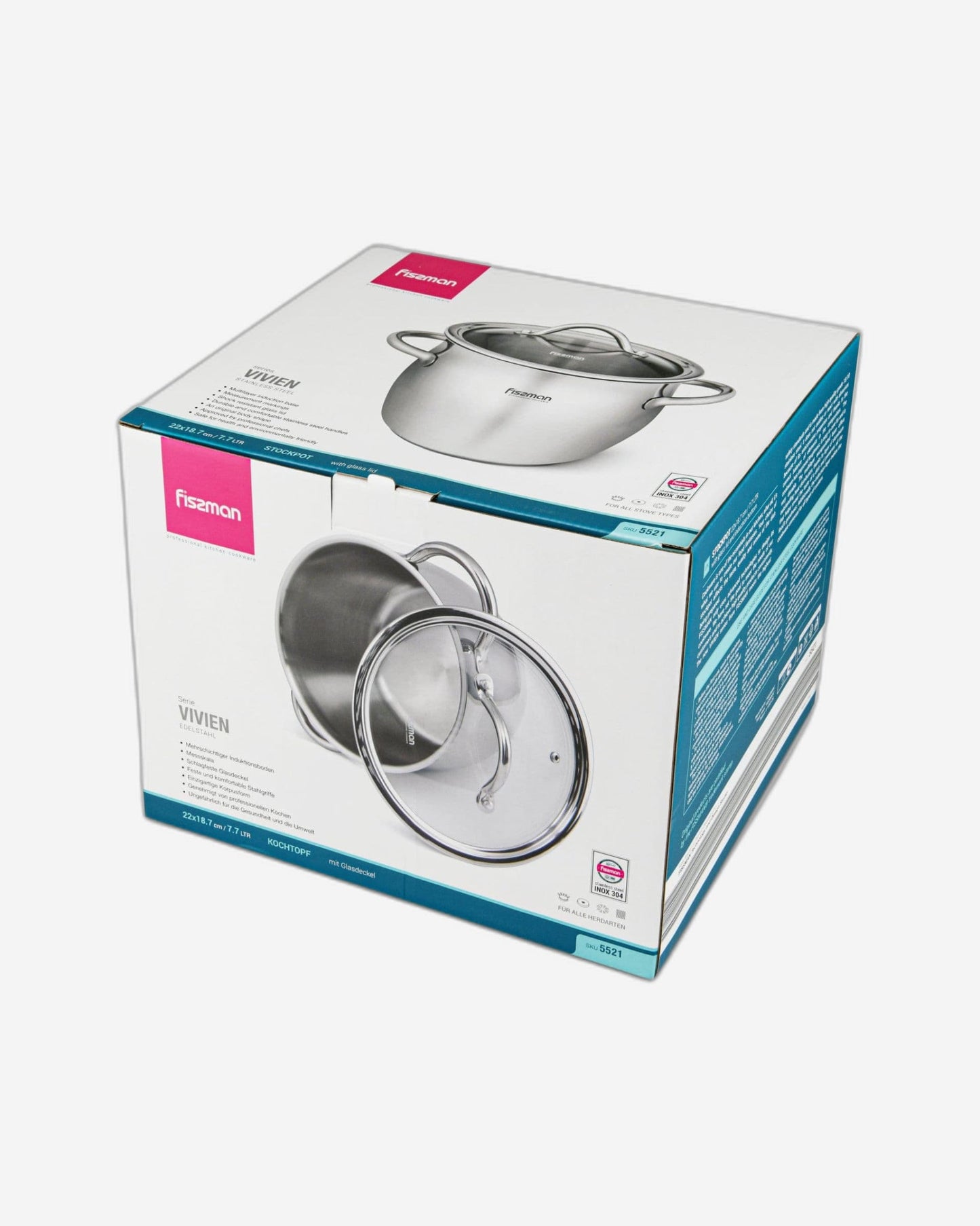 Fissman Stockpot Silver 22cm
