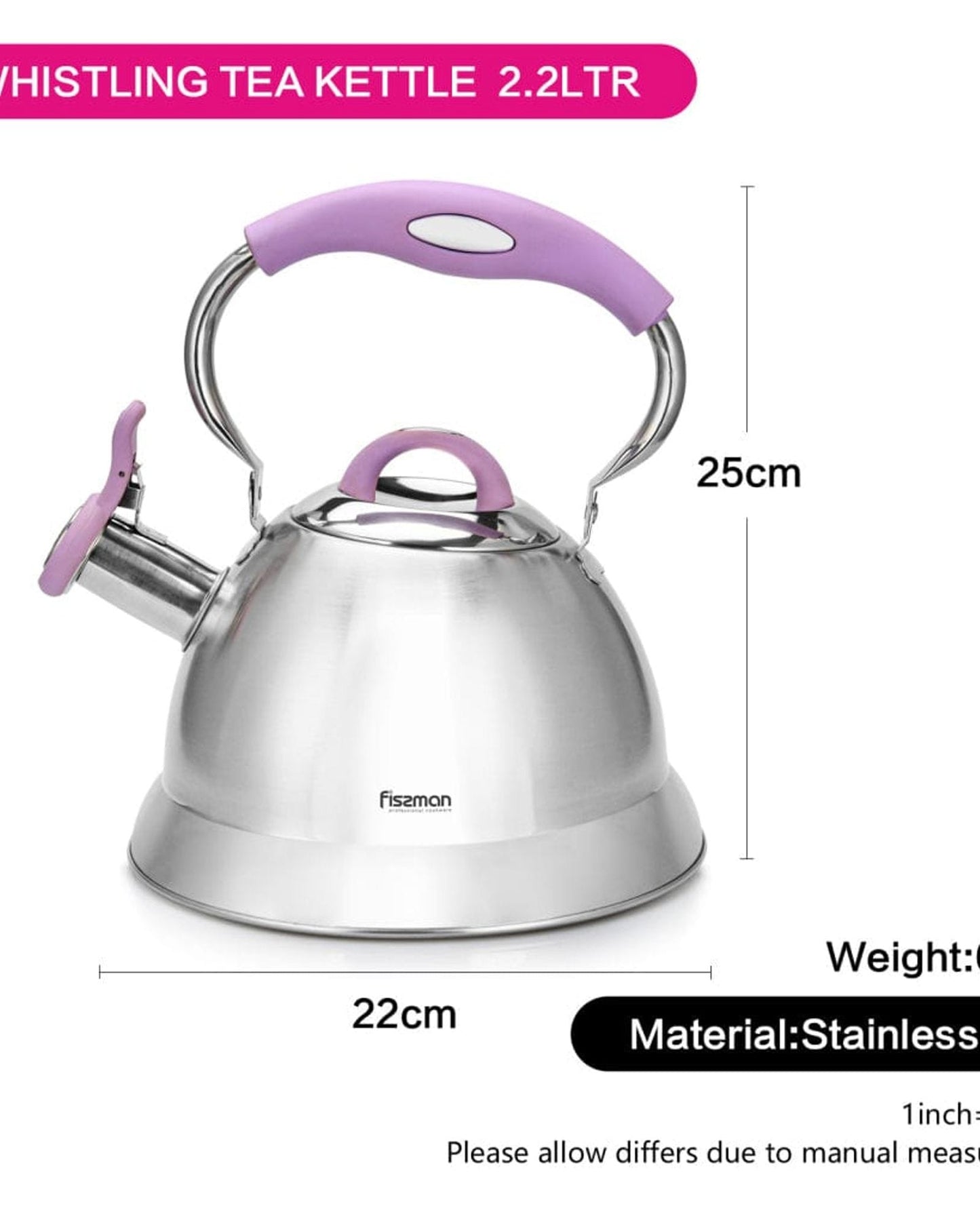 Fissman Whistling Kettle Bonnie Silver/Purple