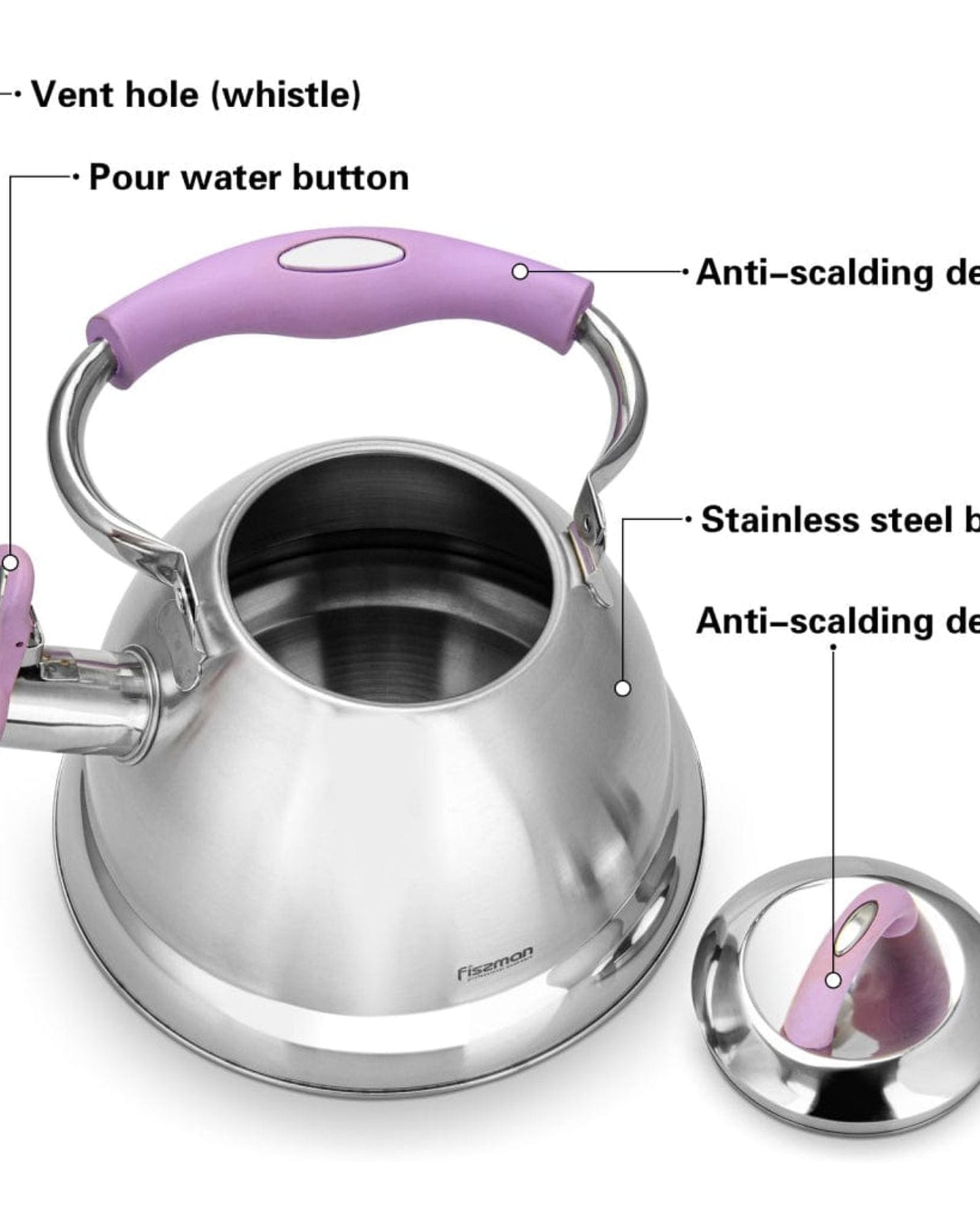 Fissman Whistling Kettle Bonnie Silver/Purple