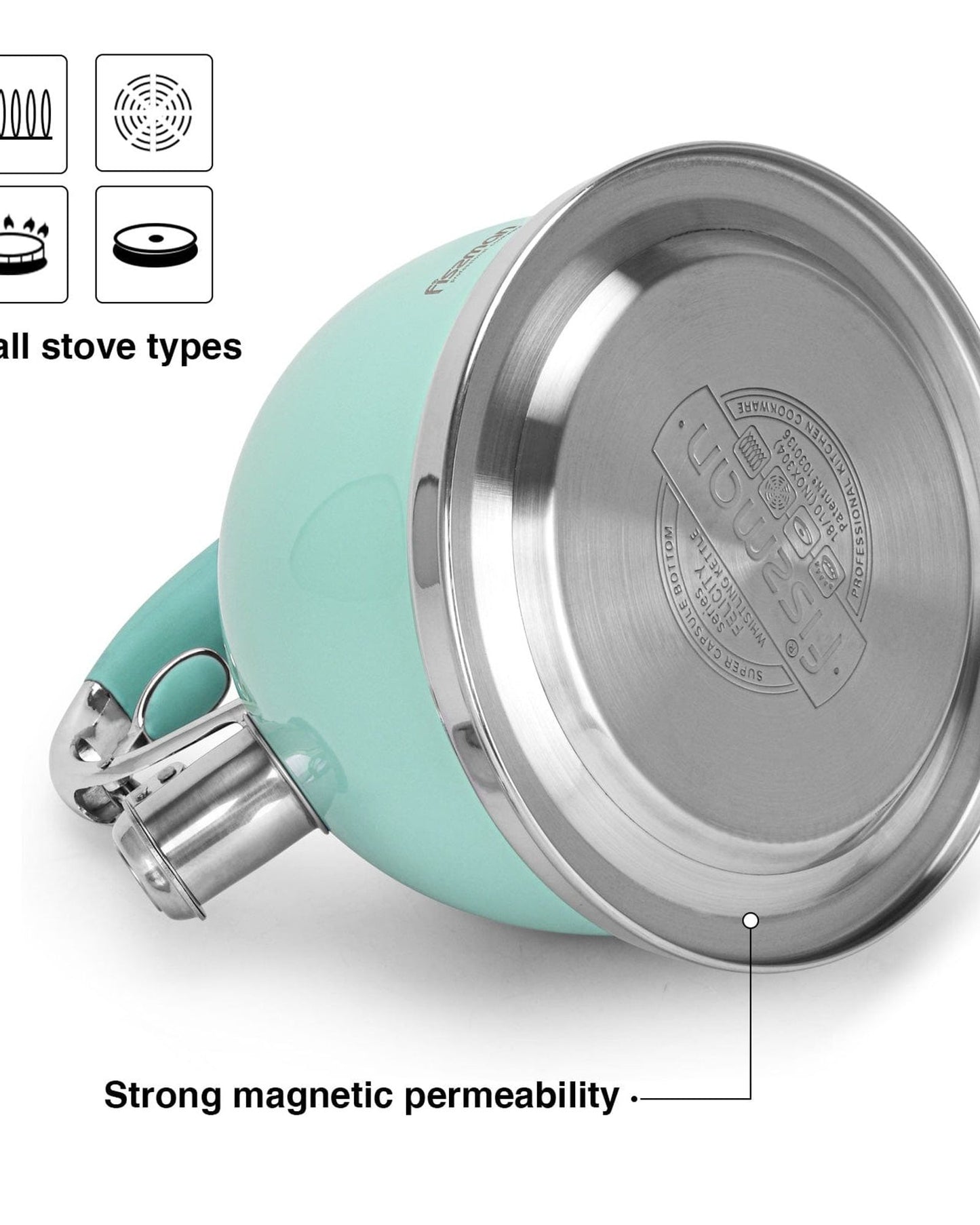 Fissman Whistling Kettle Felicity Aquamarine 2.6L