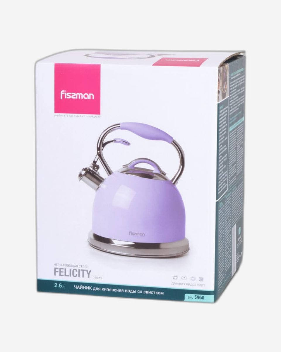 Fissman Whistling Kettle Felicity Silver/Purple