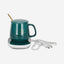 Fissman Mug Warmer Ceramic Green Heater & Spoon
