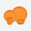 Fissman Dinnerware Motif Ceramic Orange 16Pc