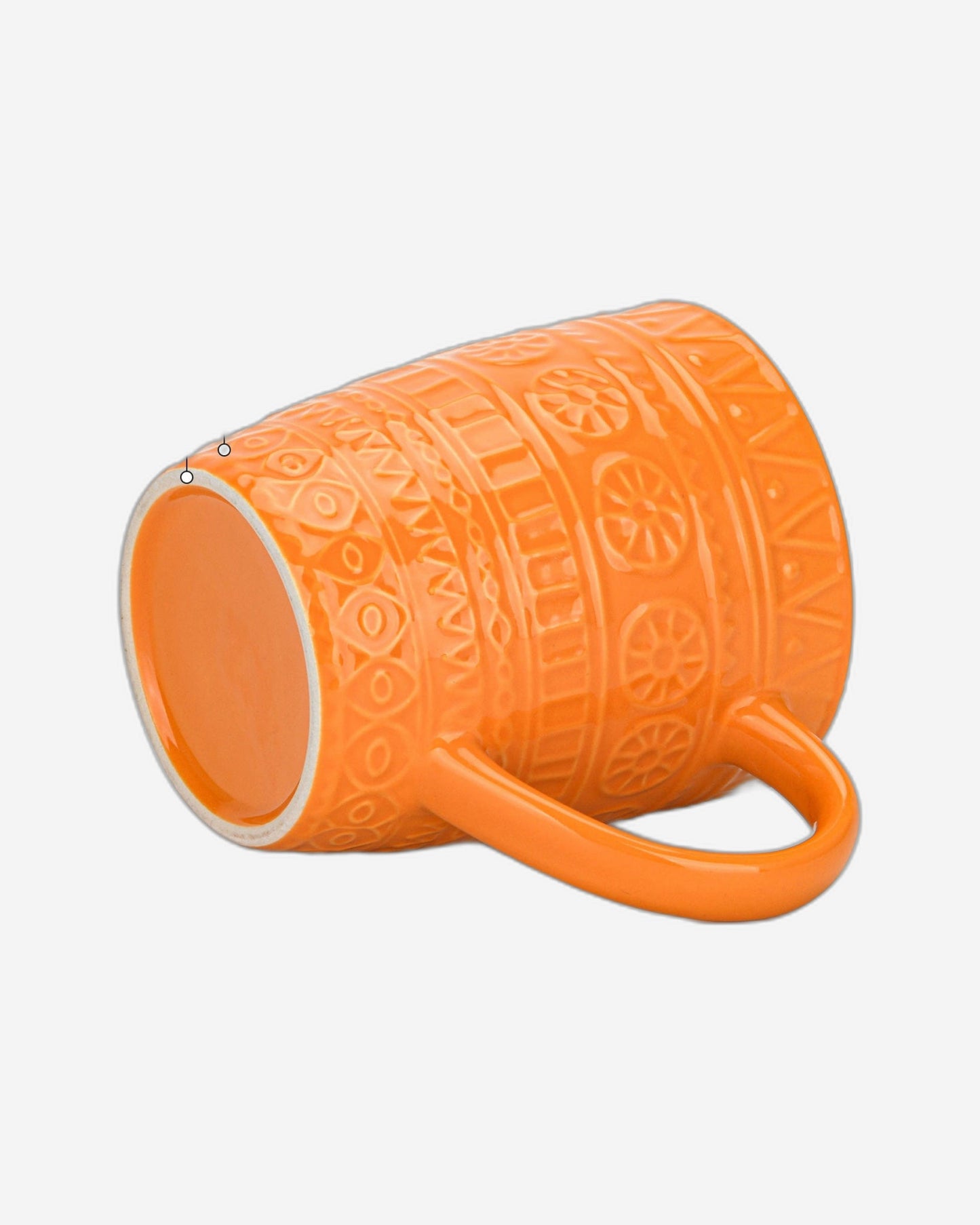 Fissman Dinnerware Motif Ceramic Orange 16Pc