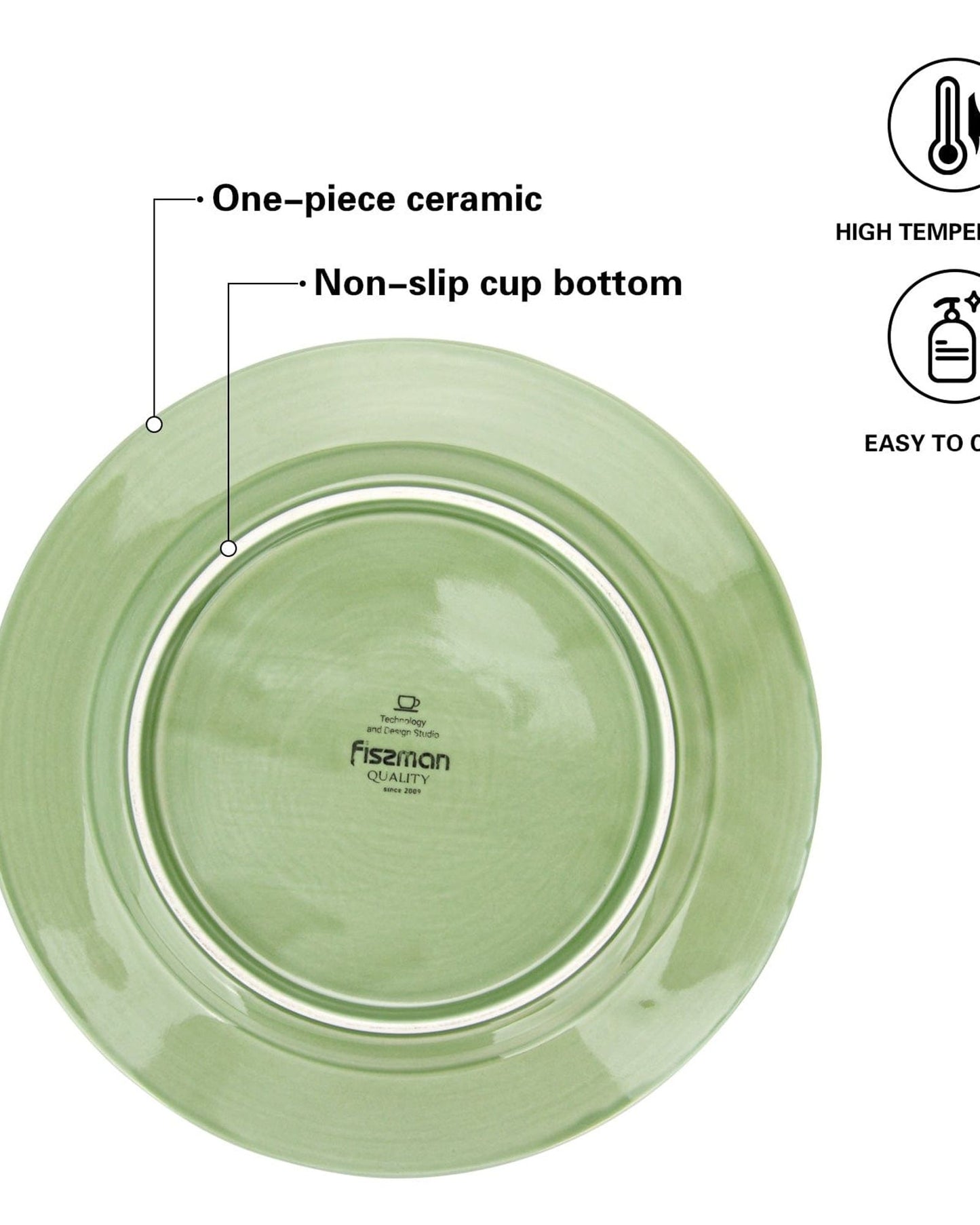 طبق فيسمان سيراميك أخضر