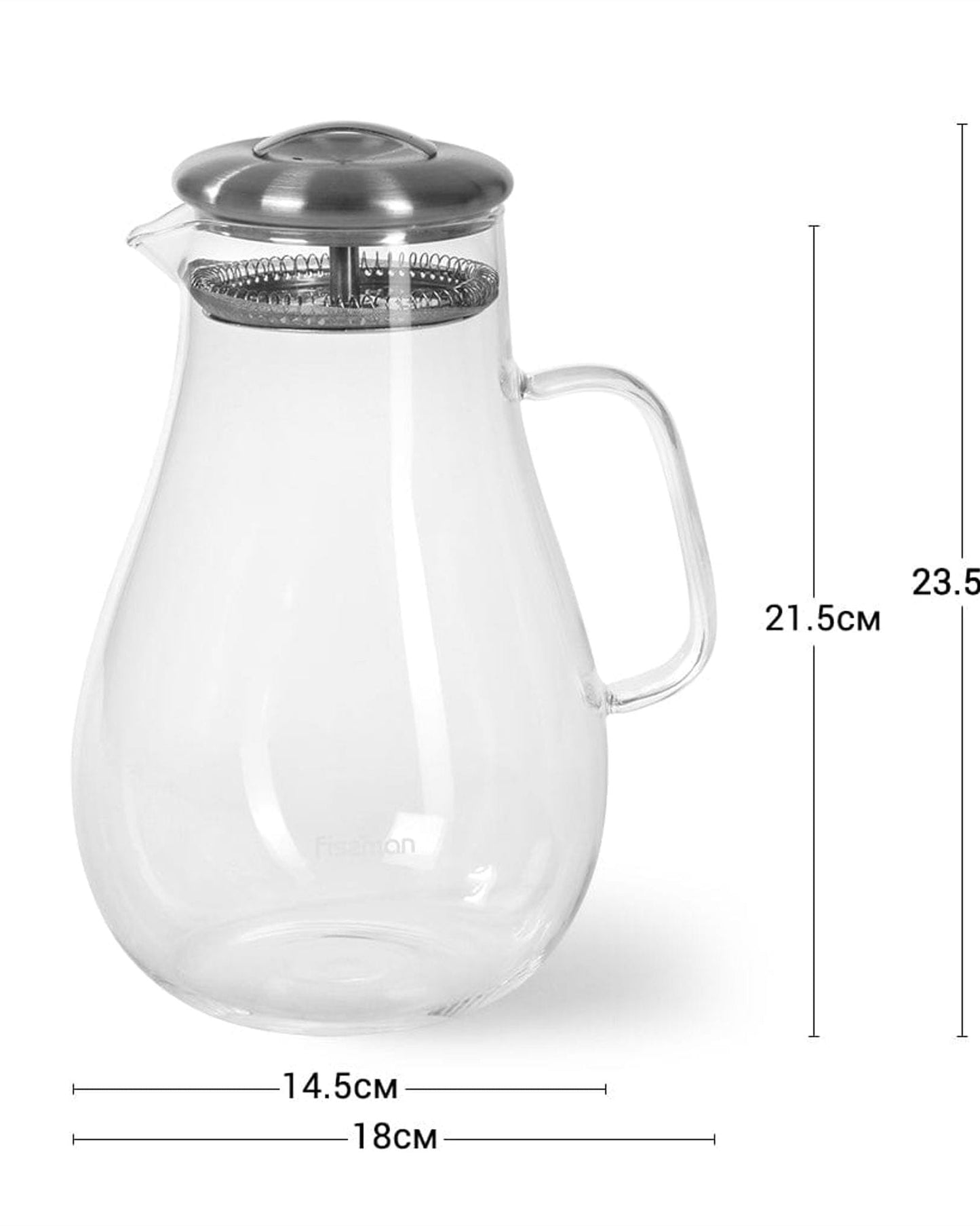 Fissman Jug 1800ml With Filter (Borosilicate Glass)