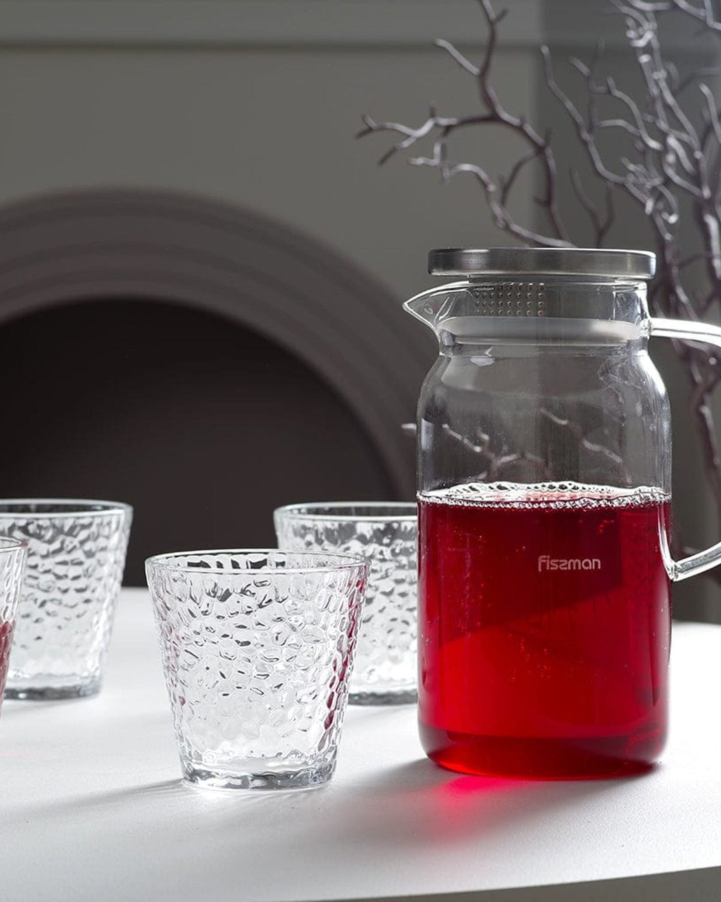 Fissman Jug & Cup 1400ml + 4Pc 290ml