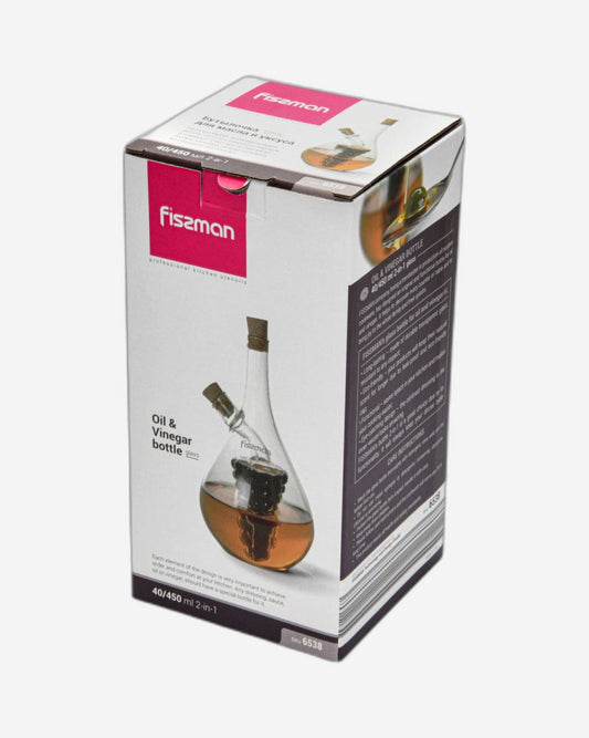 Fissman Oil & Vinegar Bottle 40/450ml 2-In-1 (Borosilicate Glass)