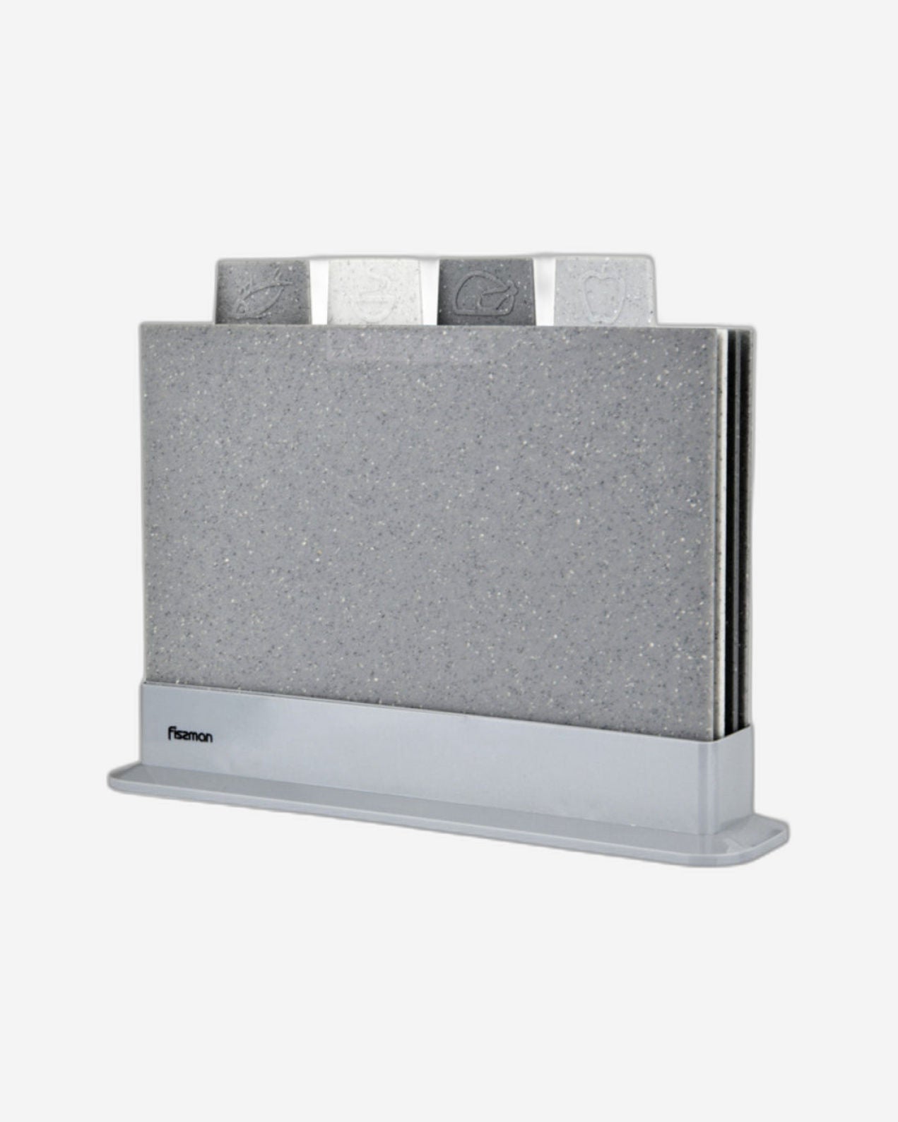 Fissman 4-Piece Flexible Index Chopping Board Set With Stand Multicolour 29x22cm