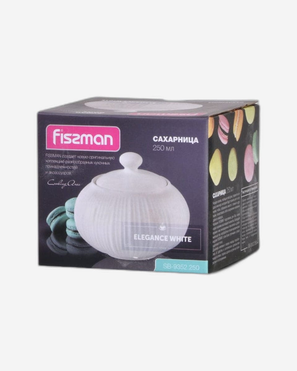 Fissman Sugar Bowl Elegance Porcelain White 250ml