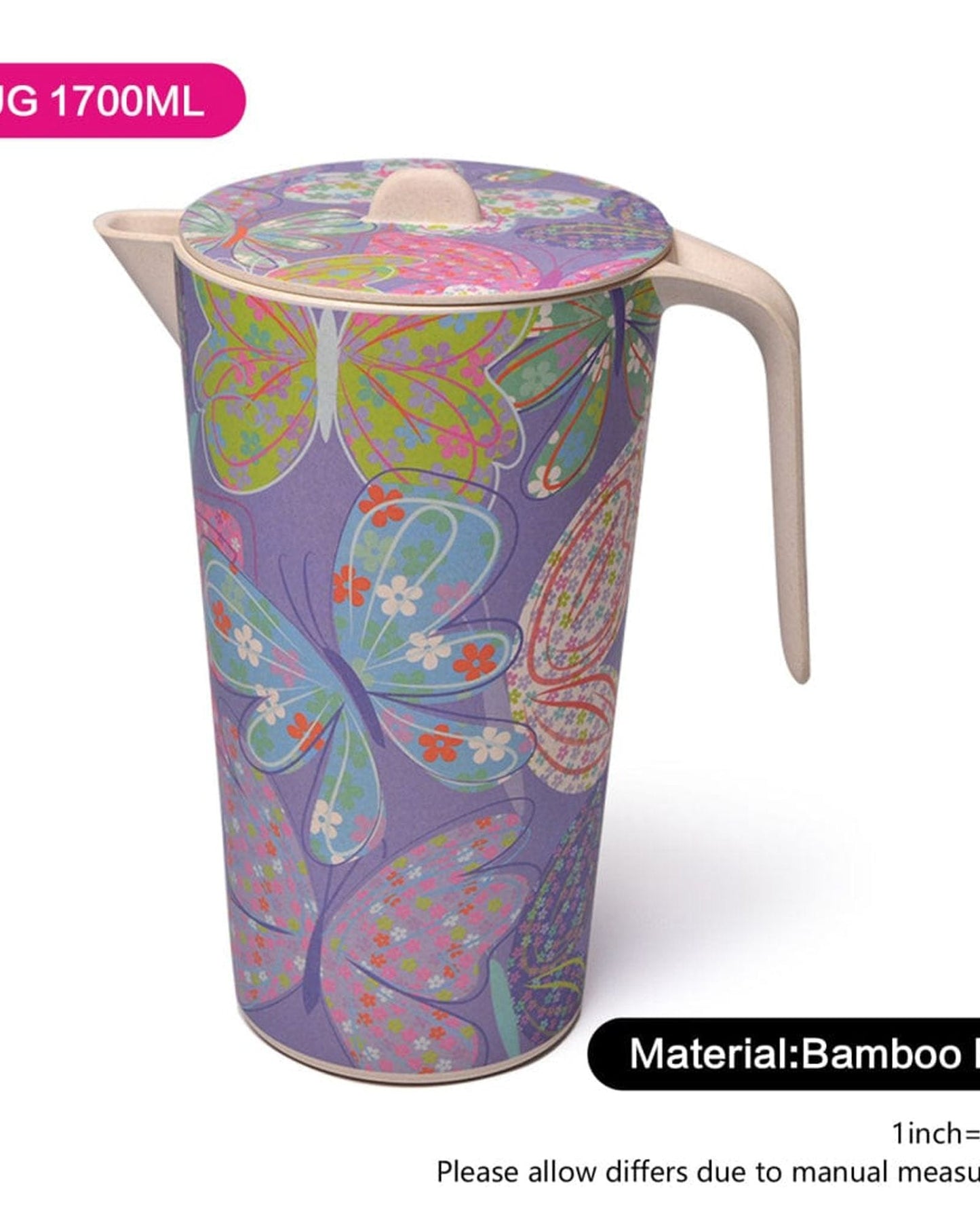 Fissman Jug Bamboo Fibre Multicolour 18cm