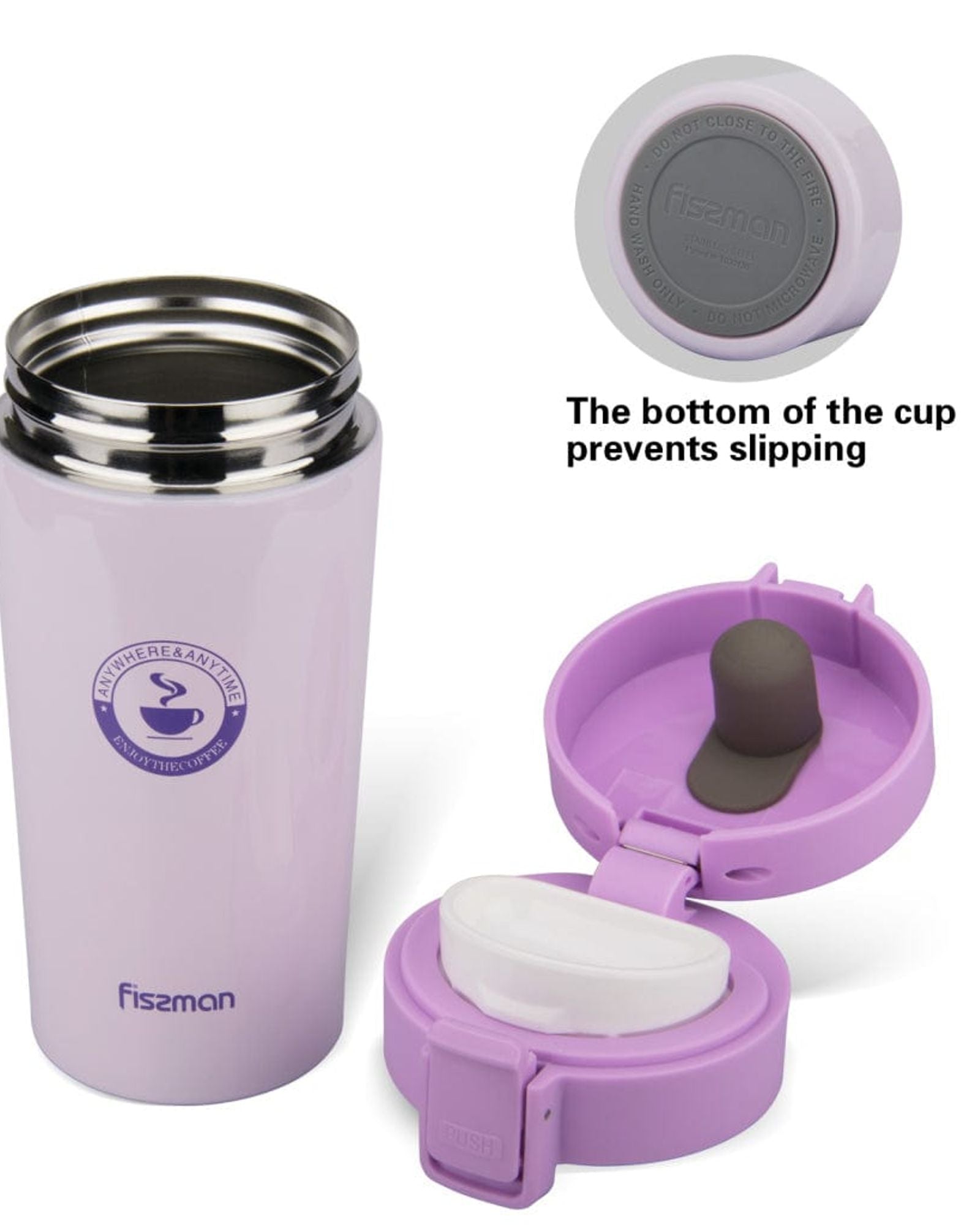 Fissman Double Wall Vacuum Travel Mug Lilac 320ml