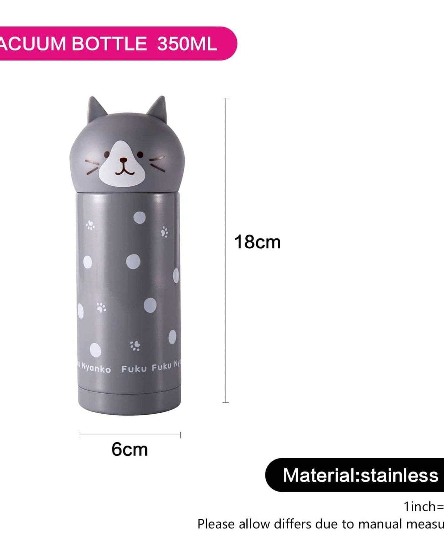 Fissman Vacuum Flask Grey/White 250ml