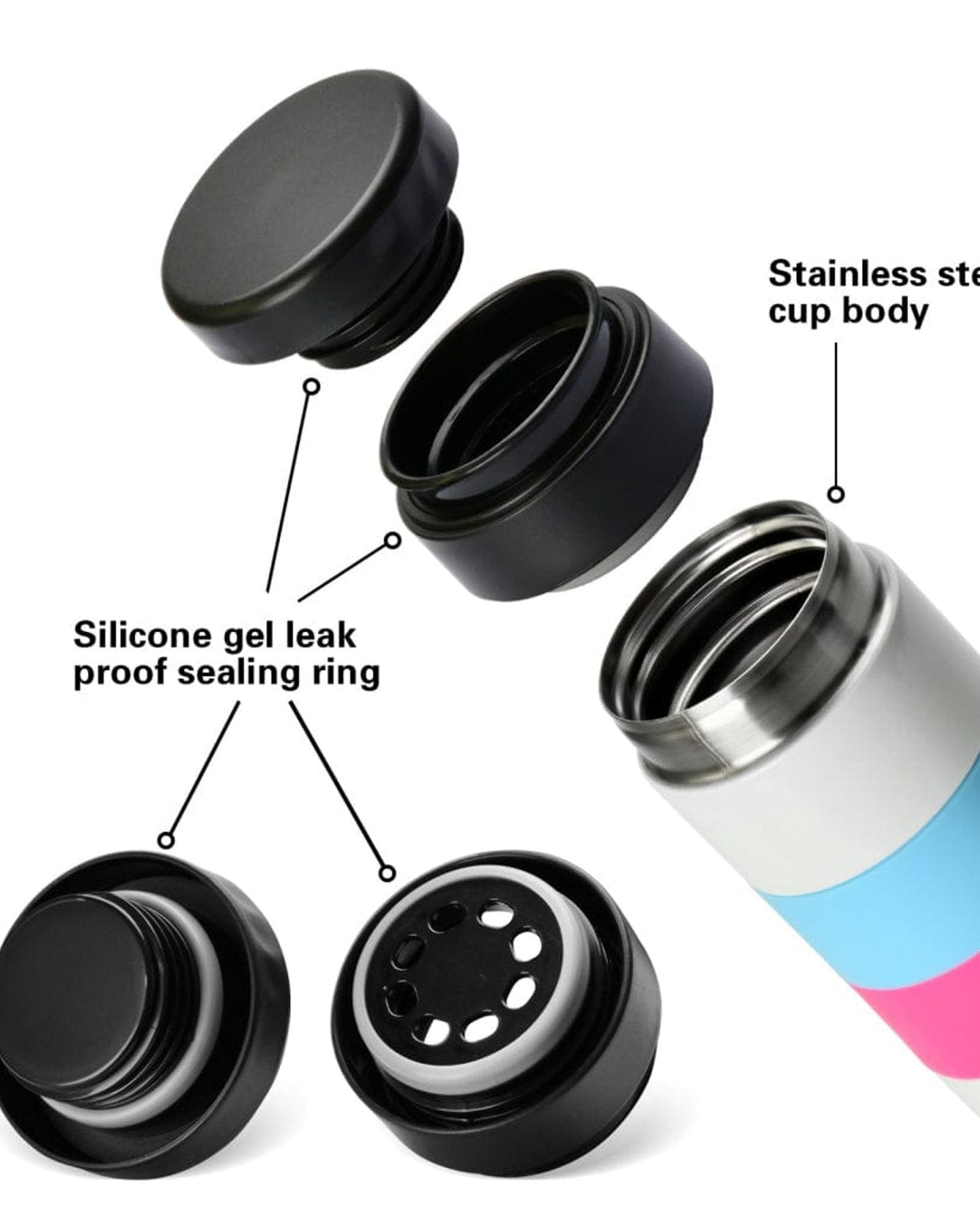 Fissman Vacuum Bottle Multicolour 350ml