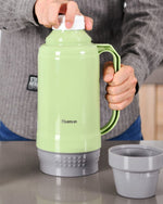 Fissman Plastic Frame With Glass Liner Vacuum Bottle Green/Grey 1800ml