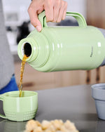 Fissman Plastic Frame With Glass Liner Vacuum Bottle Green/Grey 1800ml