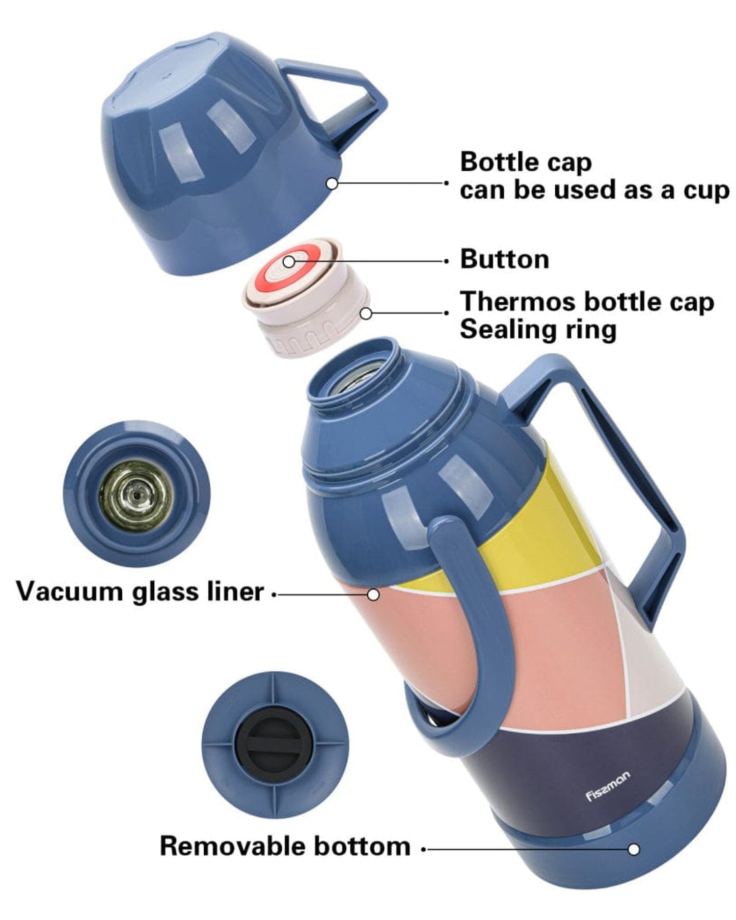 Fissman Vacuum Flask Case Multicolour 3200ml